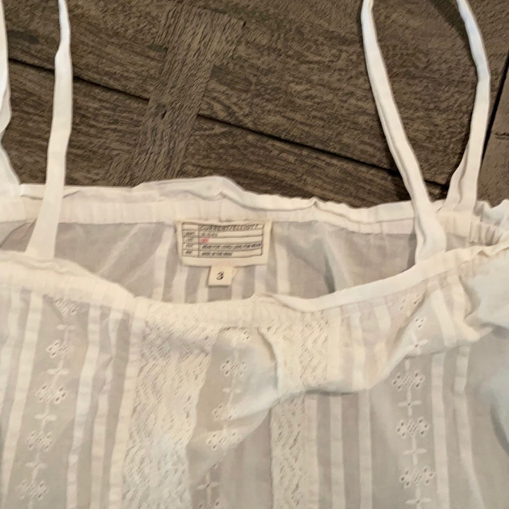Current Elliot boho tank top white
